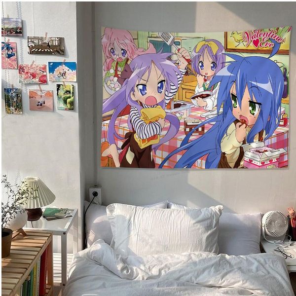 Lucky Star Izumi Konata imprimé grand mur tapisserie japonais tapisserie anime bon marché