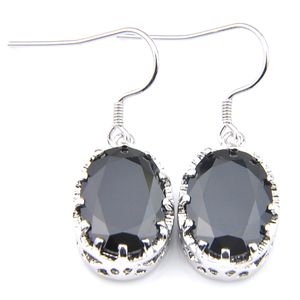 LuckyShine Natural Black Onyx Womens Drop Earrings Silver 925 Nieuwe Design Mode Charm Hook Oorbellen Gratis