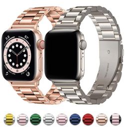 Bracelets en acier inoxydable Lucury pour Apple Watch Ultra 8 49mm Bracelet à maillons 41mm 45mm 38mm 42mm 40mm 44mm bandes métalliques adaptées 5818597