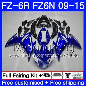 Corps pour YAMAHA FZ6N FZ6 R FZ 6N FZ6R 09 10 11 12 13 14 15 239HM.0 FZ-6R FZ 6R 2009 2010 2011 2012 2013 2014 2015 Carénages Usine bleu blk