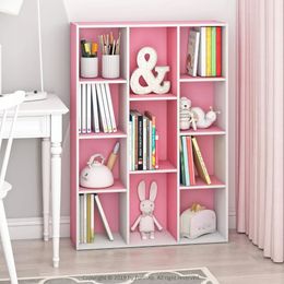 Estante Luder para armazenamento de livros 11Cube WhitePink 240125