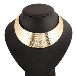 LUFANG 2021 marca moda Boho Color plata Maxi gran collar llamativo Punk Power collar gargantilla collar mujer joyería 1242b