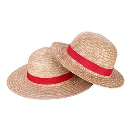 Luffy chapeau de paille Anime Cosplay chapeaux d'été pour adulte casquette de plage Halloween hommes femmes 240309