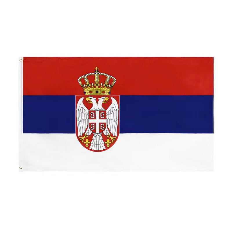 Luft 90*150cm De Servië Vlag Polyester Servië vlag voor binnen- en buitendecoratie