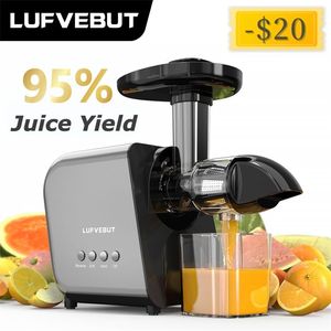 LUFVEBUT Slow Juicer 200W Power groenten en fruit squeezer hoge voeding oranje citroen elektrische extractor 220531