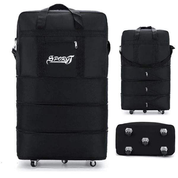 Bagages 27 32 42 pouces roues de pack de voyage pour femmes hommes extensibles pliable chariot bagages.