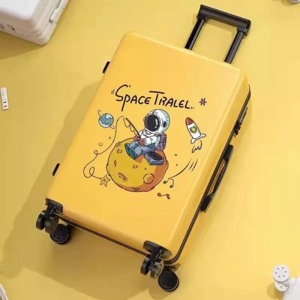 Equipaje Cartoon Kids Graffiti Estudiantes Contraseña Malila de viajes para niños Contraseña Bolsas de viaje para niños con cuero