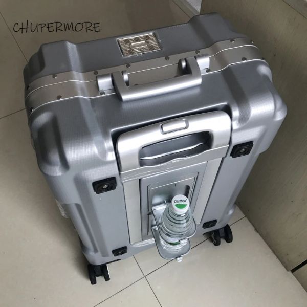 Bagages chupermore 100% cadre en aluminium Luxury Roule Spinner 20/24/29 pouces de taille extra-volume