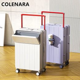 Bagages Colenara 20 "22" 24 "24" 26 pouces Luggage de haute qualité Multtifonctionnel Front ouvrir la boîte de carter de chariot