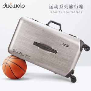 Bagage Duoluplo Bagage Aluminium frame Mute Wiel reisdoos Boaring Cabine met voorste handgreep Suitcase Student Wachtwoord trolley Case