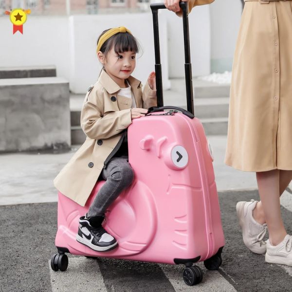 Bagages Hot Fashion Migne Kids Trolley Suises sur roues Child Carry On Spinner Rolling Lage Bag Sac Étudiant Beaucoup de valises