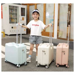 Bagages pour enfants bagages mignons valise sur roues peut s'asseoir et rouler des enfants de voyage sac transporter sur chariot 18''20 '' pouce