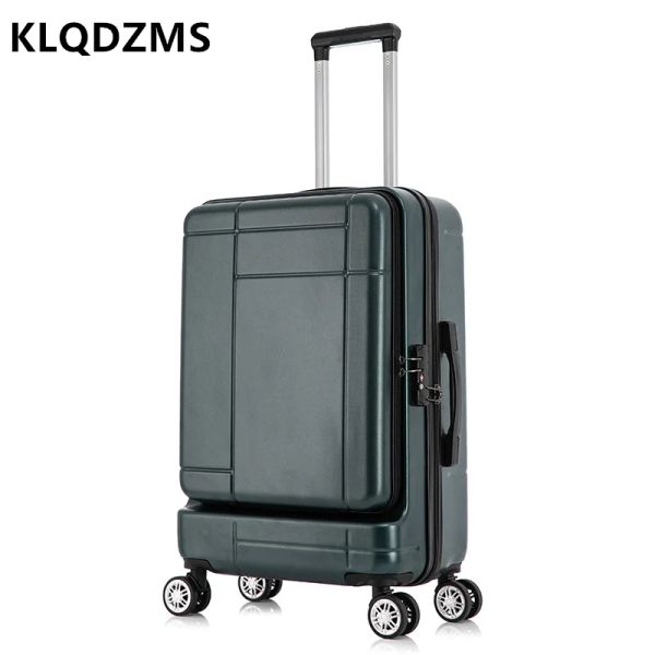 Bagages klqdzms 20/24 pouces valise portable bagage sac en chariot à roues élégant adapté aux voyages d'affaires