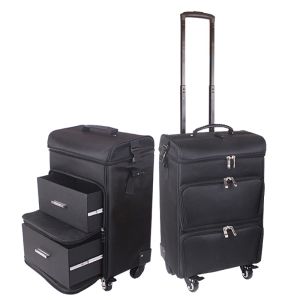 Bagure de bagages Chariot Cosmetic Case Rolling Sac à bagages sur roues, Filles Nails Makeup Toolbox, Femmes Beauty Tatoo Tatoo Salons Trolley