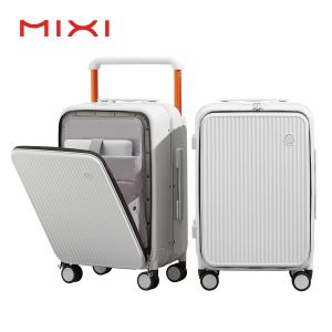 Bagage Mixi voor laptop Pocket koffer brede handgreep reiskoffer mannen 20''Carryon bagage dames pc aluminium frame trolley case 24 ''