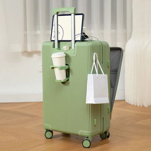 Bagages à bagages multifonctionnels Code d'image en aluminium Trolley Suitcase Femelle Pure PC WearResistant Matériau Front Oeuvre de grande valeur Luggage