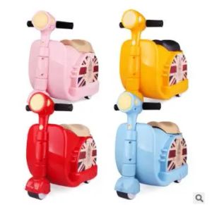 Bagagedring op een koffer voor kinderen rijden koffer voor jongenskinderen Auto -koffer voor babykinderen Travel Trolley Rolling Bagage Bags