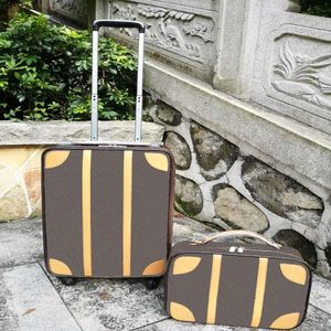 Bagagetet vrouwen reistas koffer 20 inch draagteken aan bagage trolley rollende wiel plunjezakken fedEx of ups snelle levering 163e