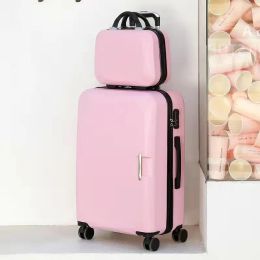 Bagages voyage de voyage femmes mignonnes Carry on Trolley Wet Abs Girls Figle Travel Suitcase Retro Rolling Buggage on Wheels