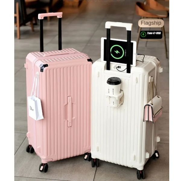 Bagages à bagages universels super légers et chariot de grande capacité 28 pouces de voyage de freinage fort et durable pour femmes