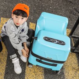 Luggage XQ La caja del carro para niños puede montar 20 "24" Madera de rueda universal para niños Caja de remolque de dibujos animados Lugar de lujo