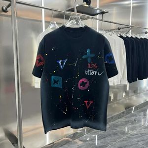 Luis Viton Designer T-shirt Louiseviution Shirt Summer Heren Hoogwaardige Casual Man Dames Losse T-stukken met letters Print Luxe Korte Mouwen maat S-XXXL 711
