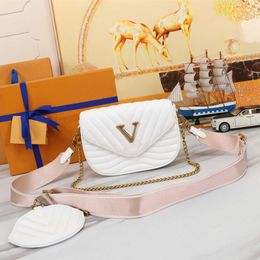 Luis Viton LouiseviUeUtion Louisvuiotton Multi Owir Robe Sacs d'épaule Pochette New Wave Luxury Chain Handsbag M53936 LVSE ÉLECTEMENT FEMMES Classic Cross Bag Round Co