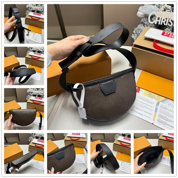 Luis Vuittons Croissant Moon Bag Bag Bolso de diseñador para hombre Bolso de hombro en relieve para hombre Moda Half Moon Bag Bolso cruzado de lujo Limit Black Knight Bags Envío rápido