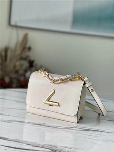 Luis Vuittons MM Leather Luxury Lvse Sac Twist LouiseviUtionbag Designer Black épaule beige Bag 7A Best Quality