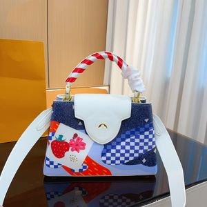 Luis Vuittons dames tassen tas lvse handtas beroemde schouder louiseviution tassen klassieke ontwerper crossbody tas luxe tas nieuwe kunst aardbeien graffiti paris dames und