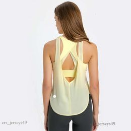 LUIU 2in1 dos ouvert léger Yoga Sport débardeurs femmes dos nageur découpe entraînement Fiess course gilet avec soutien-gorge intégré