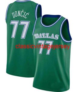 Luka Doncic Classic Swingman Jersey Gestikt Heren Dames Jeugd Basketbal Jerseys Maat XS-6XL