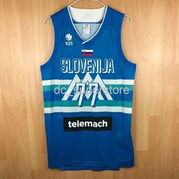 Maillot de basket-ball de l'équipe nationale de Slovénie Luka Doncic cousu personnalisé n'importe quel numéro de nom maillot XS-6XL