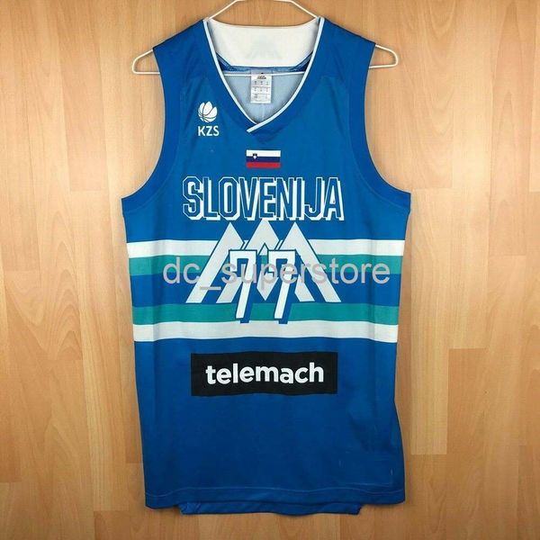 Maillot de basket-ball de l'équipe nationale de Slovénie Luka Doncic cousu personnalisé n'importe quel numéro de nom maillot XS-6XL