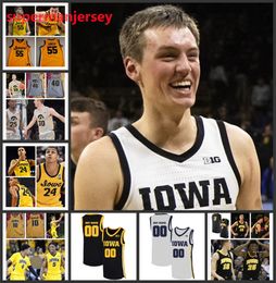 Luka Garza Keegan Murray Iowa Hawkeyes basketbalshirt 20 Payton Sandfort 30 Connor McCaffery 14 Carter Kingsbury 44 Riley Mulvey Iowa truien Patrick McCaffery