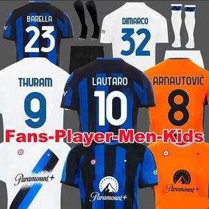 Lukaku Soccer Jersey Barella Inters Dzeko S Lautaro Vidal J. Correa 23 24 CHIRT DE FOOTBALL