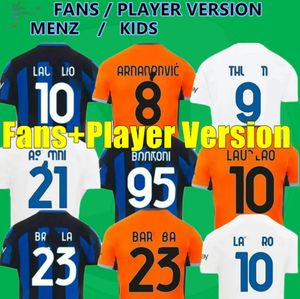 LUKAKU Jerseys de fútbol BARELLA CORREA GIROUD IBRAHIMOVIC LAUTARO MILANS THEO BRAHIM 23 24 Camiseta de fútbol 2023 2024 Uniformes Hombres Niños Kits Conjuntos