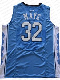 Luke Maye 32 North Carolina Sewn Personaliseer elk naamnummer HEREN DAMES JEUGD basketbalshirt