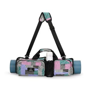 Lul Designer Backpack Portable Yoga Mat Backpack Gym Handtas Opslag Schoudertas Canvas Duurzame tas Multifunctionele opbergtas Geschikt voor alle maten Yogamatten