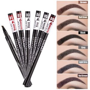 LULAA – stylo de tatouage liquide pour sourcils, rehausseur de sourcils, étanche, 4 têtes, crayon de maquillage pour les yeux, longue durée