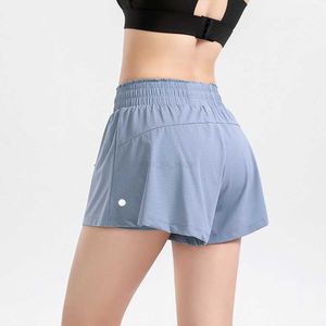 LULL Femmes Sport Yoga Shorts Tenues Taille Haute Sportswear Respirant Exercice Fitness Porter Pantalons Courts Filles Courir Élastique Avec Doublure Intérieure LL1838