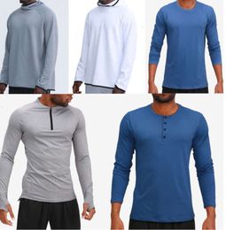 LuLu emens heren outfit hoodies t-shirts yoga hoody tshirt lulu Sport Heupen dragen Elastische Fitness Panty's Ademend en casual 662