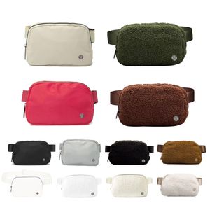 lulu Fleece overal riem borst heuptasjes Dames heren designer portemonnees Teedy Sports yoga heuptasjes Luxe nylon handtas vrouw Schouder heuptas Crossbody Heuptasjes