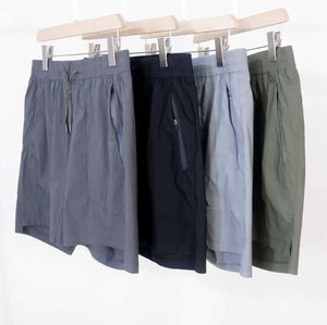 Pantalones cortos de hombre Lulu con bolsillos laterales con cremallera Súper calidad Deportes Playa Ocio Estiramiento Tamaño corto S-XL Transpirable design557ess