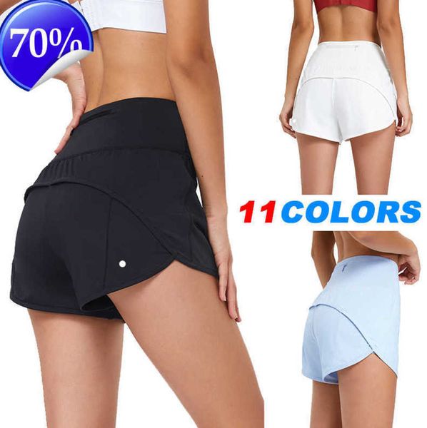 lulu Shorts Ensembles de tenues de yoga pour femmes Sport Hotty Hot Shorts Casual Fitness Yoga Leggings Fille Workout Gym Sous-vêtements Running Fitness avec poche zippée à l'arrière dsg