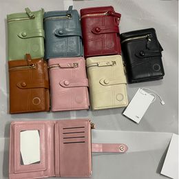 Lulu Trifold Femmes portefeuilles concepteurs de logo en métal personnalisé Trifold Portefeuille courte Slim Small PU Le cuir PUS Purse avec plusieurs compartiments pour la pièce