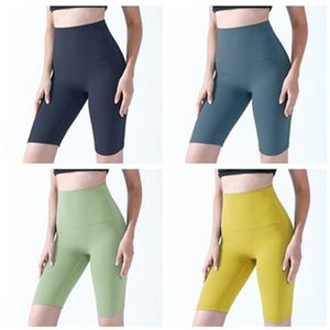 Aligner les shorts de yoga pour femmes lu-07 fitness course à pied faux entraînement occasionnels pantalons à cinq points respirants à séchage rapide pour femmes