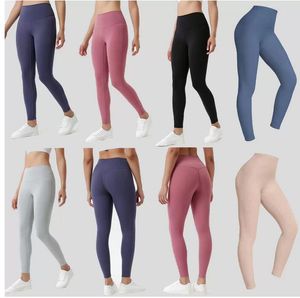 Pantalones de yoga Pantalones de mujer leggings para correr Cintura alta para mujer legging Deportes Ropa de gimnasia Elástico Fitness Lady Deporte al aire libre para mujer Sólido