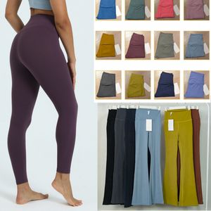 Luluemon-legging Align-legging Slim Naked Feeling Yoga-legging Dames sportbroek Broek Hoge stretch panty Hoog getailleerde heuplift-legging met zakken