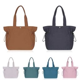 lulul emen sac à provisions pour femmes Side Cinch Sports de plein air une épaule sac fourre-tout en nylon sacs de plage bagages voyage sacs à main bandoulière pochette lulu TOTE BAG gym